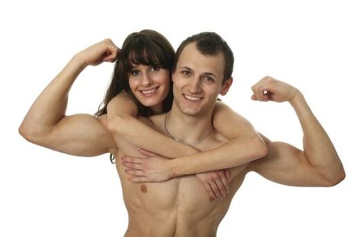 Femme forte et homme plus puissant.